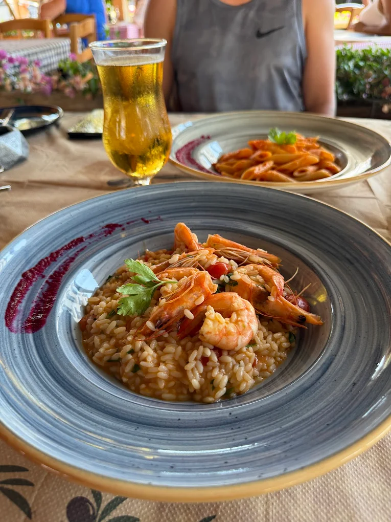 Prawn risotto with fresh herbs